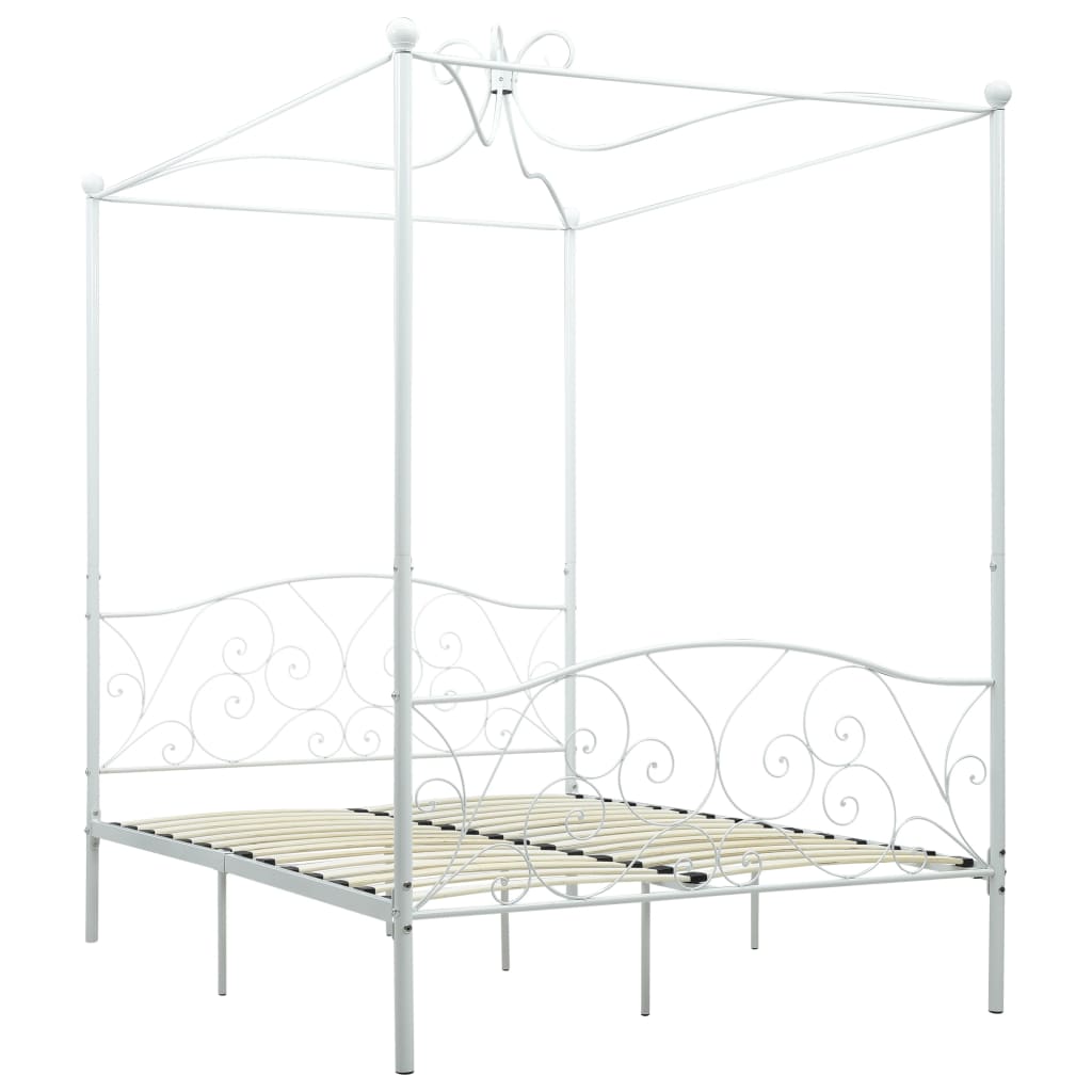 Hemelbedframe metaal wit 120x200 cm is nu te koop bij PeponiXL, paradijselijk wonen!