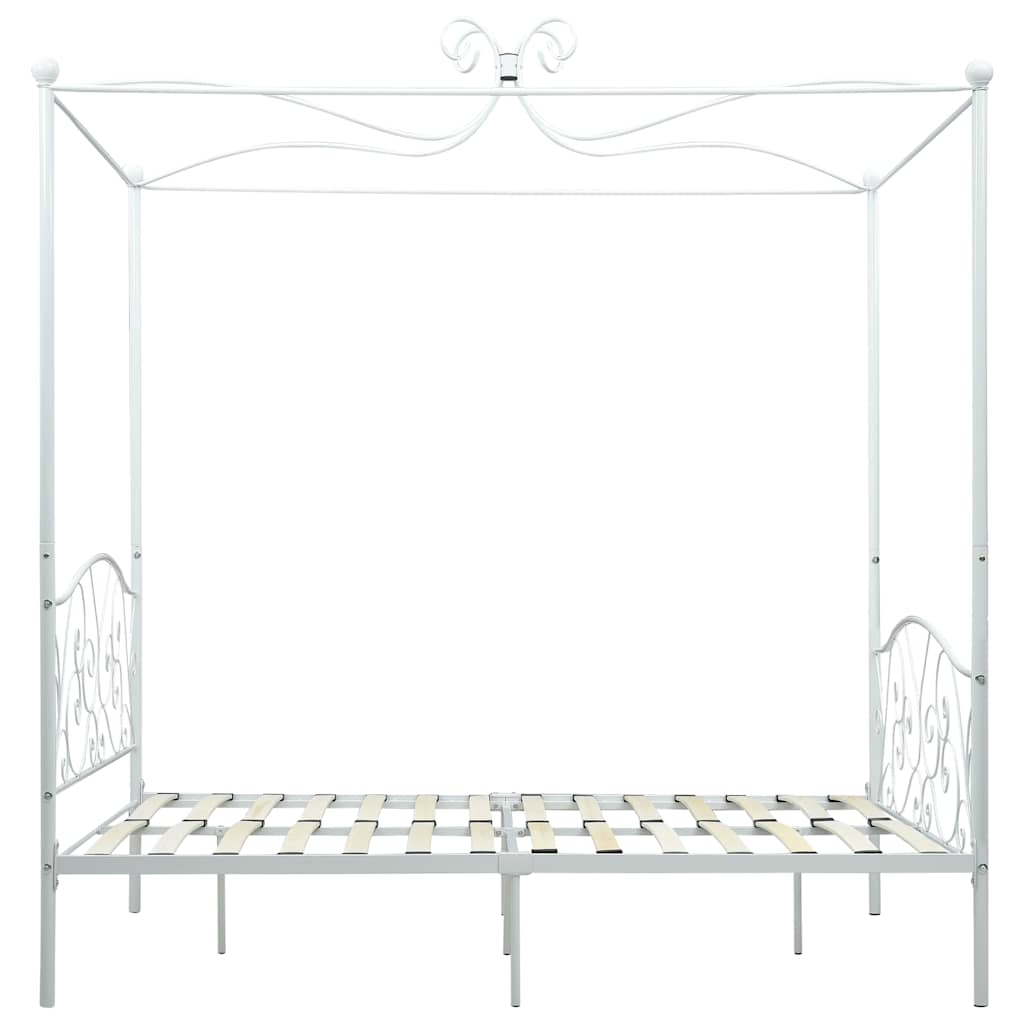 Hemelbedframe metaal wit 140x200 cm is nu te koop bij PeponiXL, paradijselijk wonen!