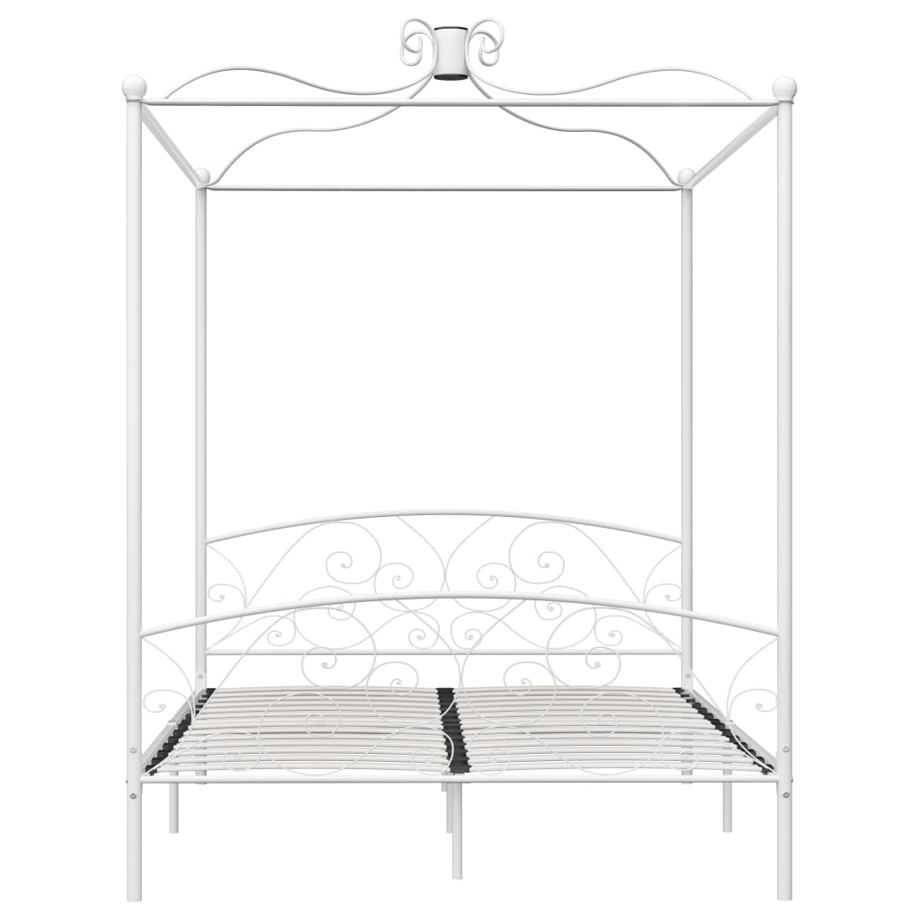 Hemelbedframe metaal wit 160x200 cm is nu te koop bij PeponiXL, paradijselijk wonen!