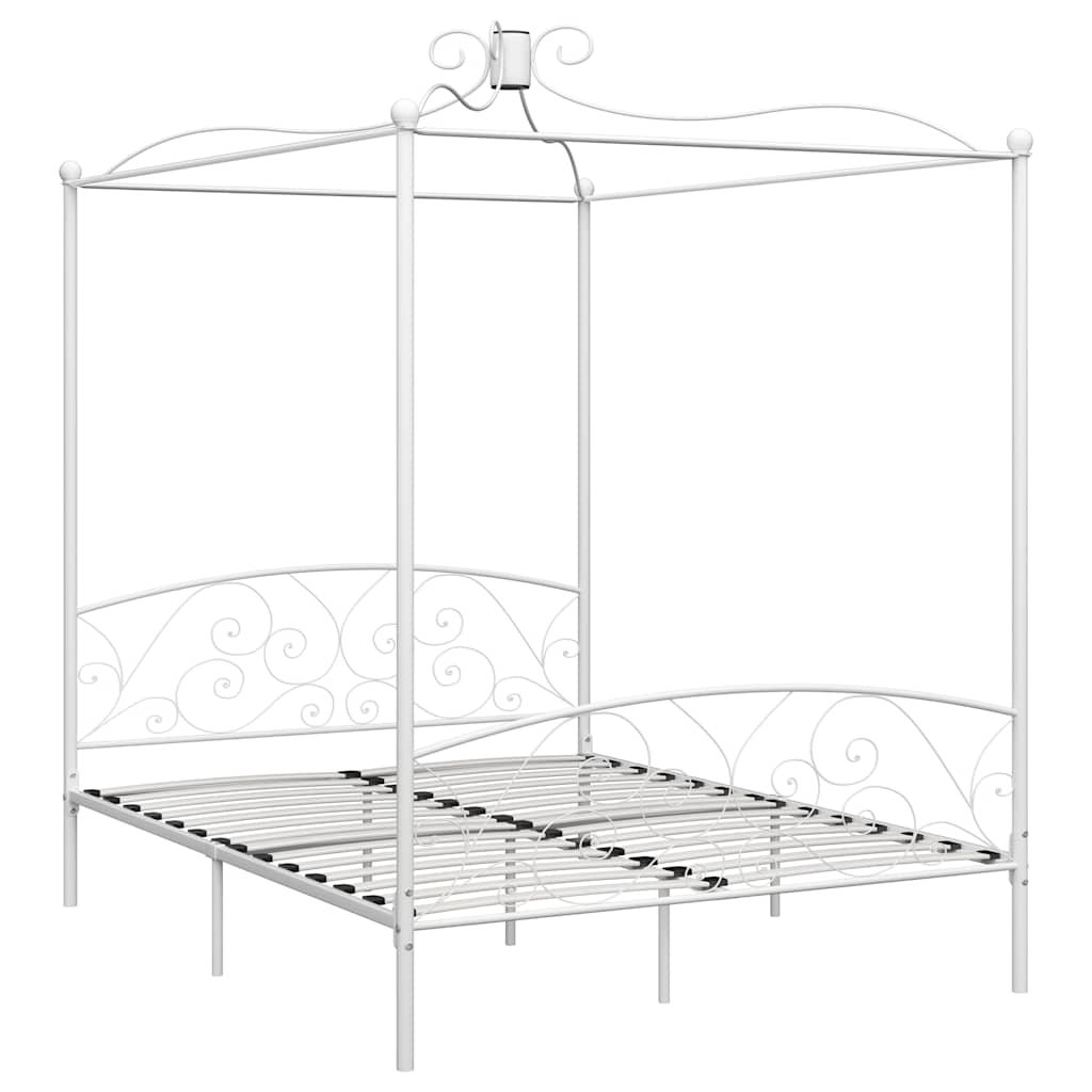 Hemelbedframe metaal wit 180x200 cm is nu te koop bij PeponiXL, paradijselijk wonen!