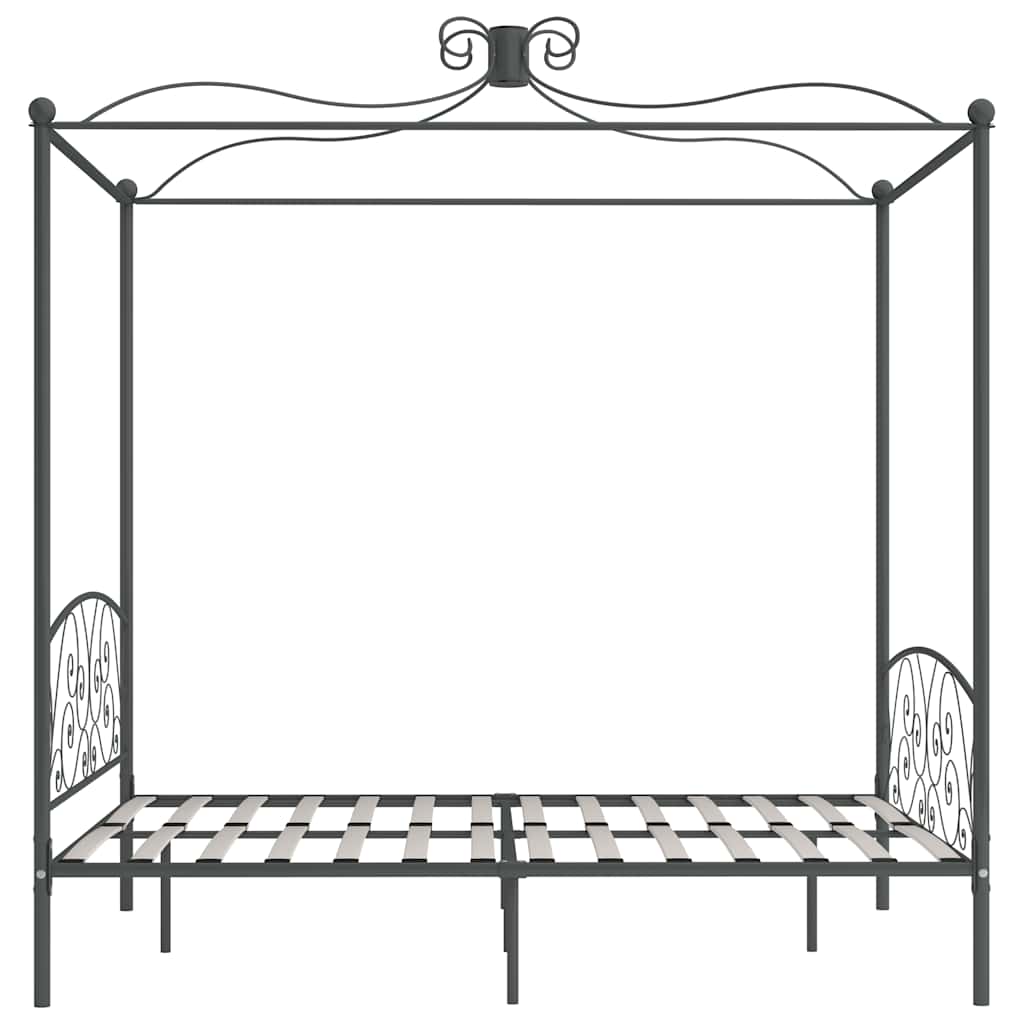 Hemelbedframe metaal grijs 180x200 cm is nu te koop bij PeponiXL, paradijselijk wonen!