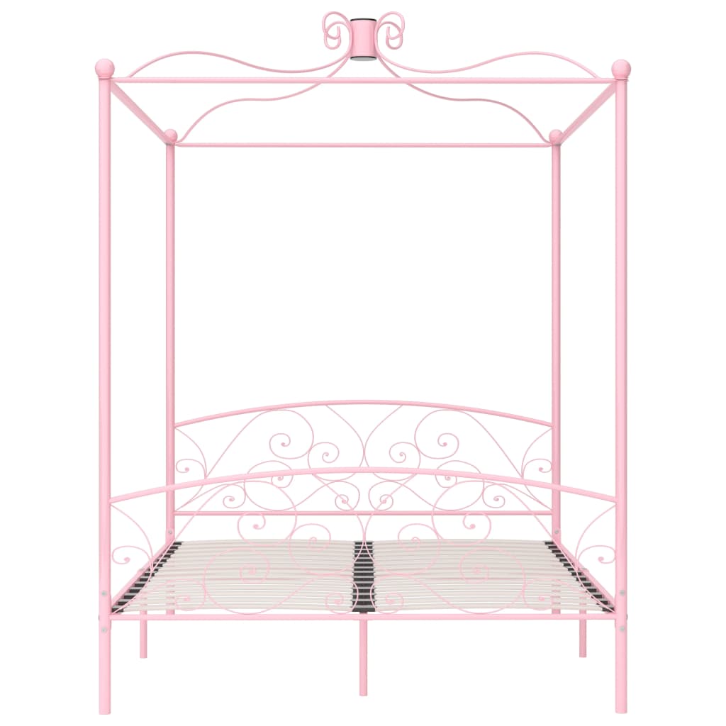 Hemelbedframe metaal roze 180x200 cm is nu te koop bij PeponiXL, paradijselijk wonen!