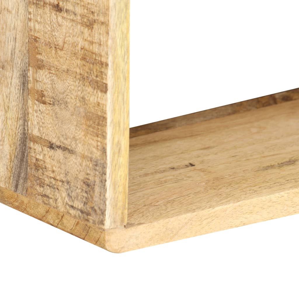 3-delige Wandschappenset kubus massief mangohout is nu te koop bij PeponiXL, paradijselijk wonen!