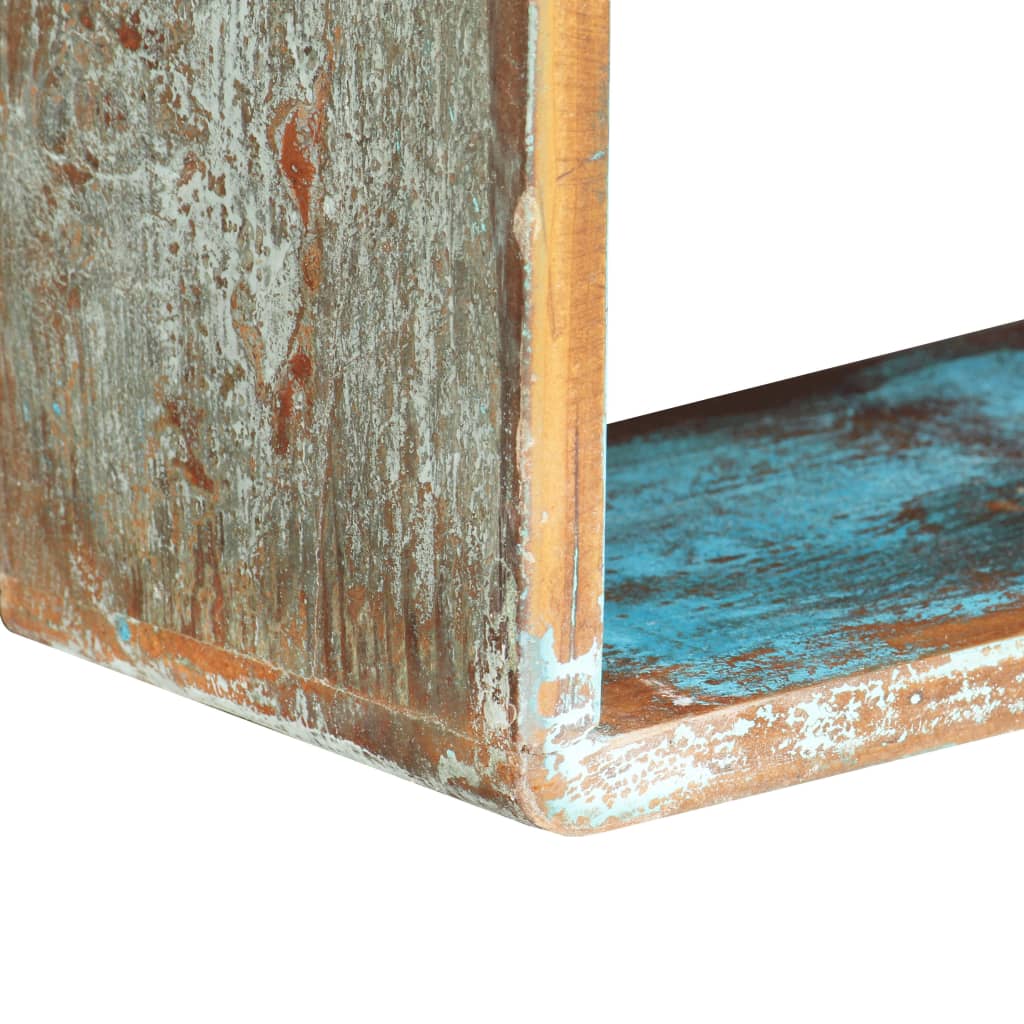 3-delige Wandschappenset kubus massief gerecycled hout is nu te koop bij PeponiXL, paradijselijk wonen!