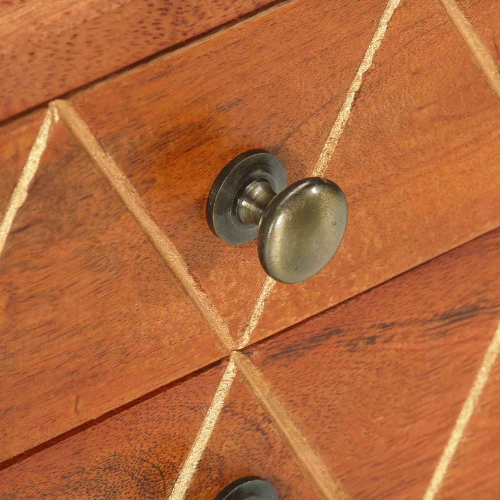 Nachtkastje 43x30x58 cm massief mangohout is nu te koop bij PeponiXL, paradijselijk wonen!