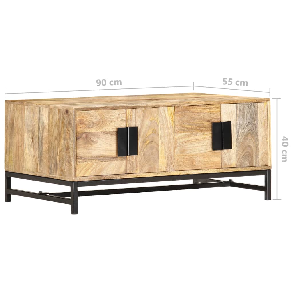 Salontafel 90x55x40 cm massief mangohout is nu te koop bij PeponiXL, paradijselijk wonen!