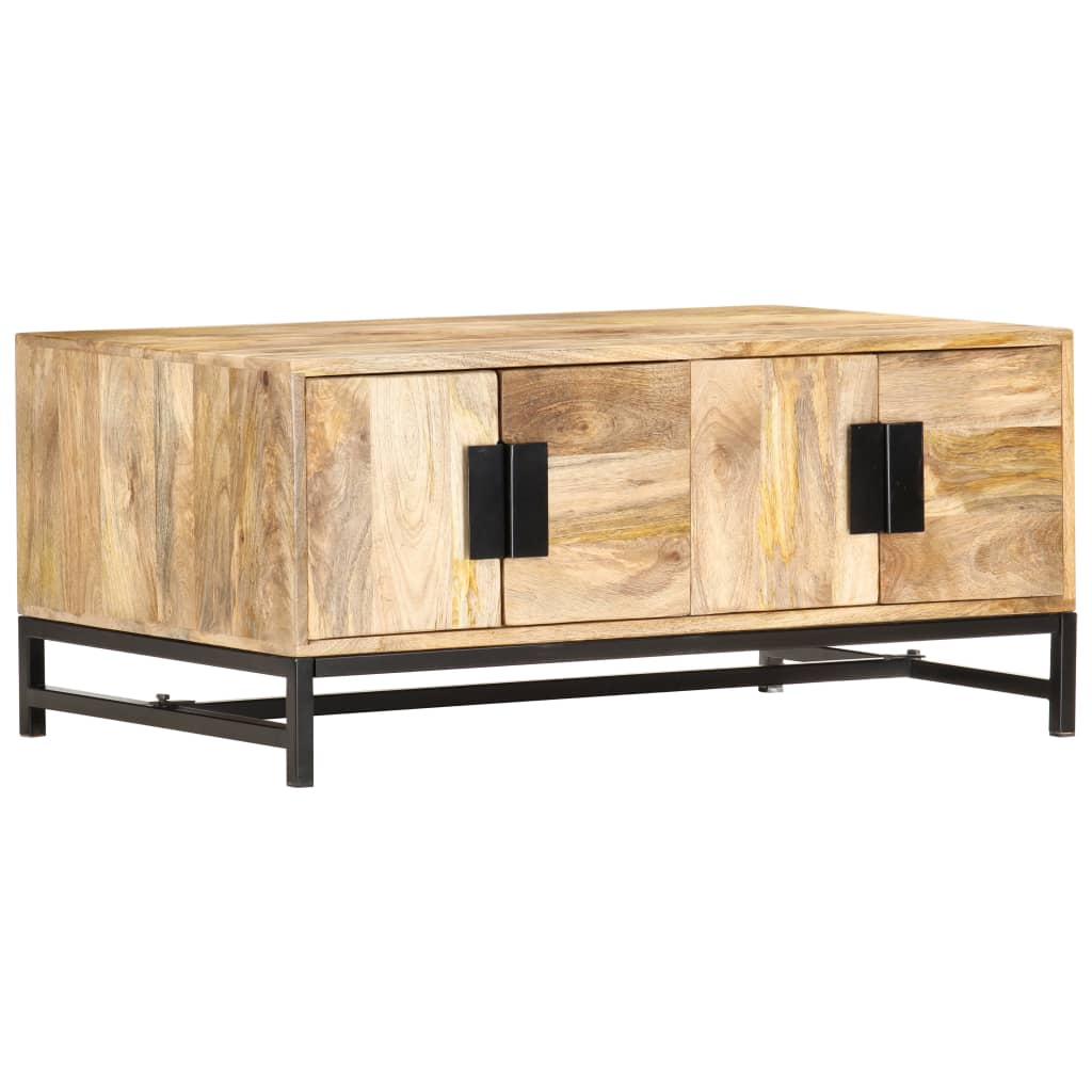 Salontafel 90x55x40 cm massief mangohout is nu te koop bij PeponiXL, paradijselijk wonen!