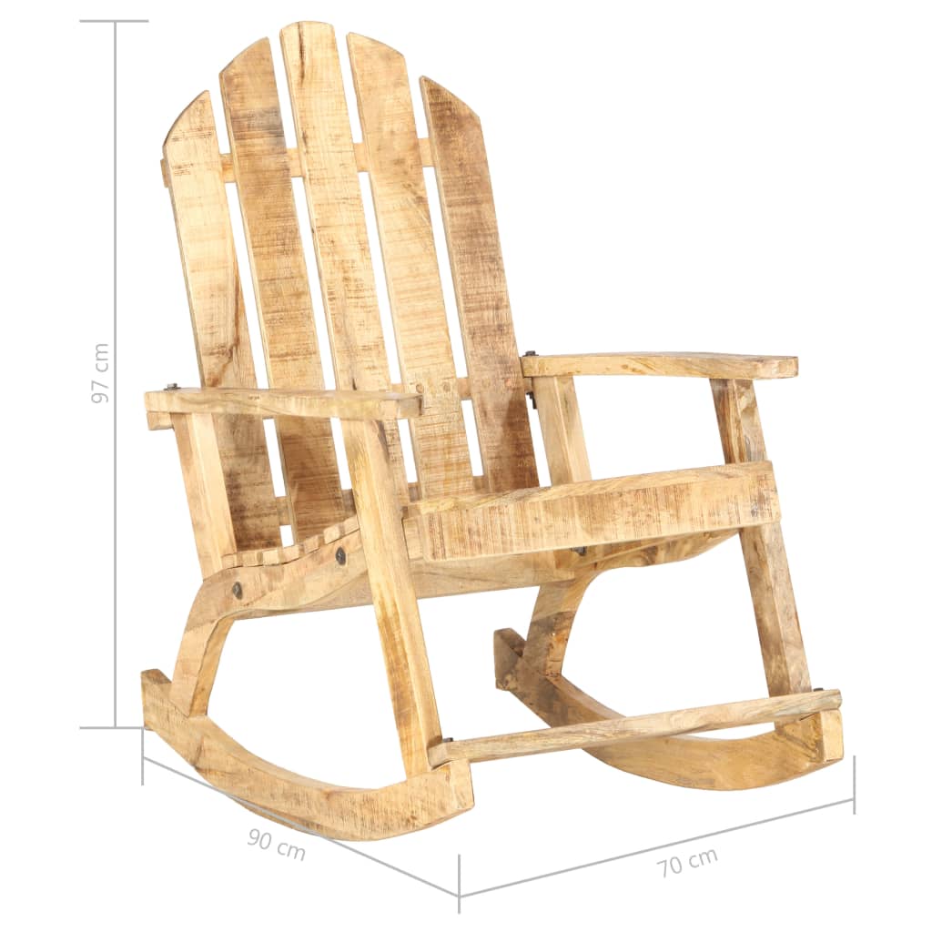 Tuinschommelstoel massief mangohout is nu te koop bij PeponiXL, paradijselijk wonen!