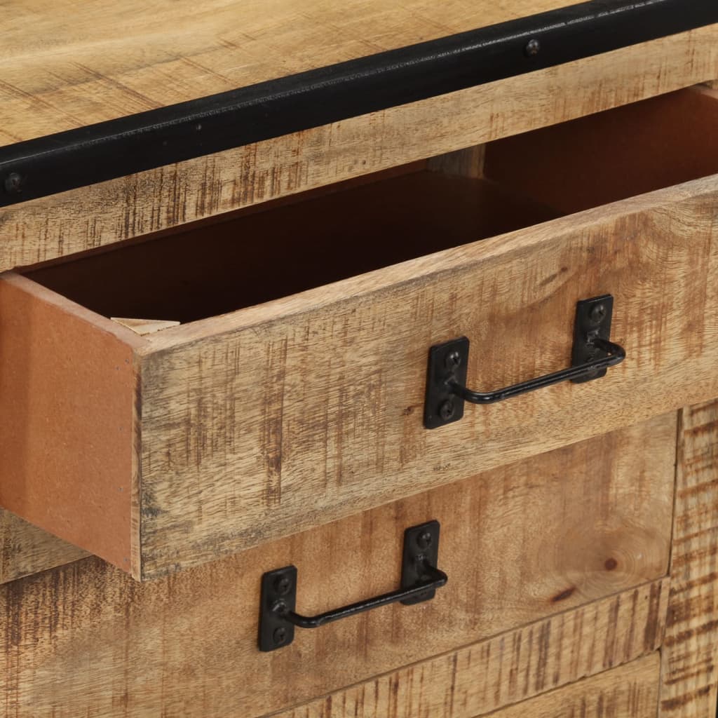 Dressoir 100x31x60 cm massief ruw mangohout is nu te koop bij PeponiXL, paradijselijk wonen!