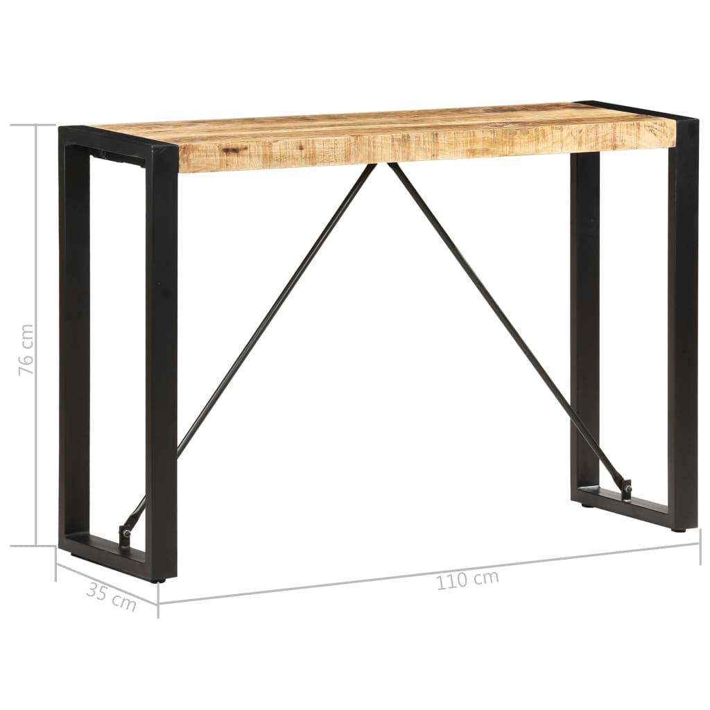 Wandtafel 110x35x76 cm massief mangohout is nu te koop bij PeponiXL, paradijselijk wonen!