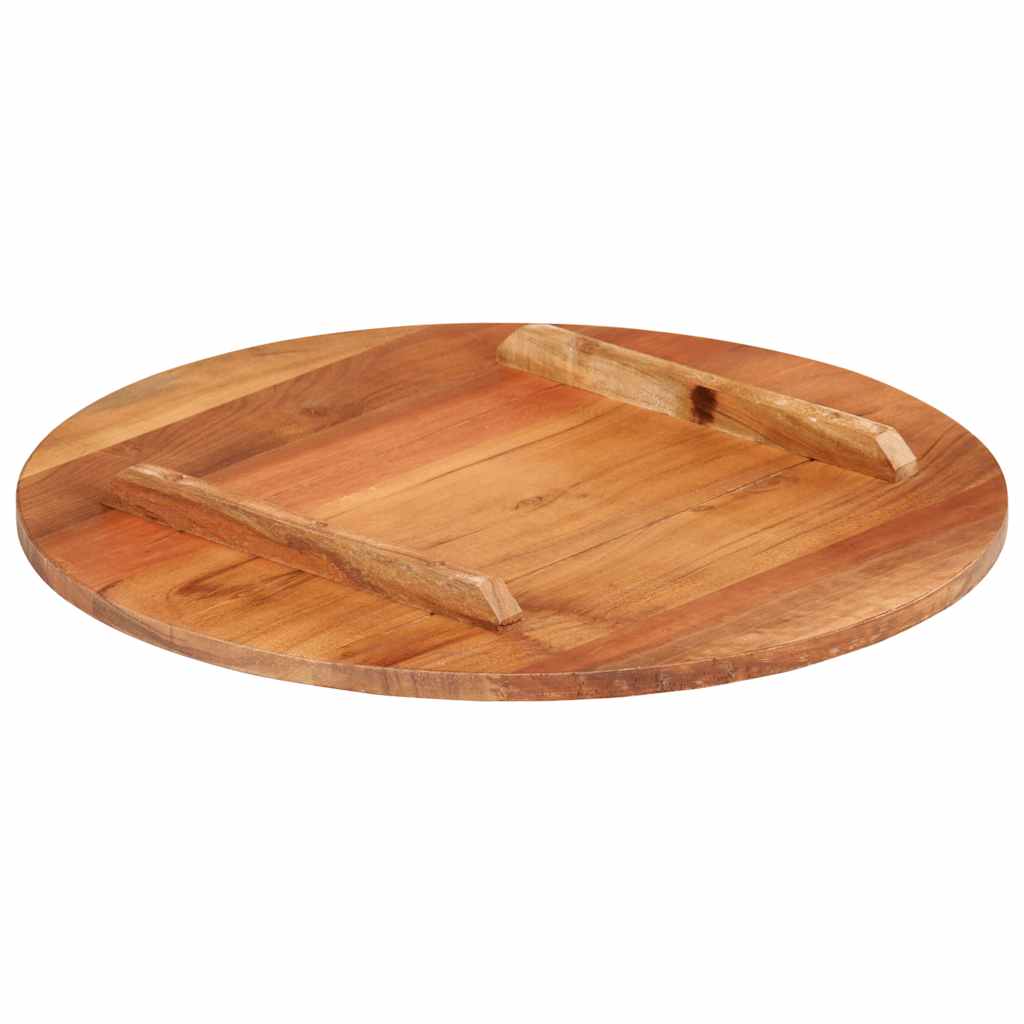 Tafelblad rond 15-16 mm 50 cm massief acaciahout is nu te koop bij PeponiXL, paradijselijk wonen!