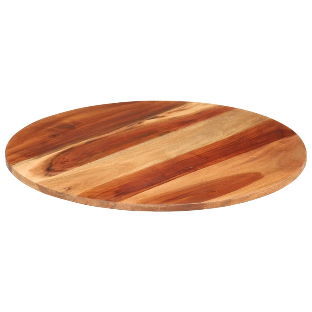 Tafelblad rond 15-16 mm 60 cm massief acaciahout is nu te koop bij PeponiXL, paradijselijk wonen!