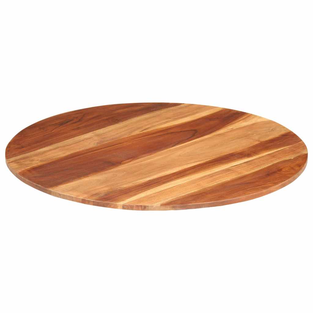 Tafelblad rond 15-16 mm 80 cm massief acaciahout is nu te koop bij PeponiXL, paradijselijk wonen!