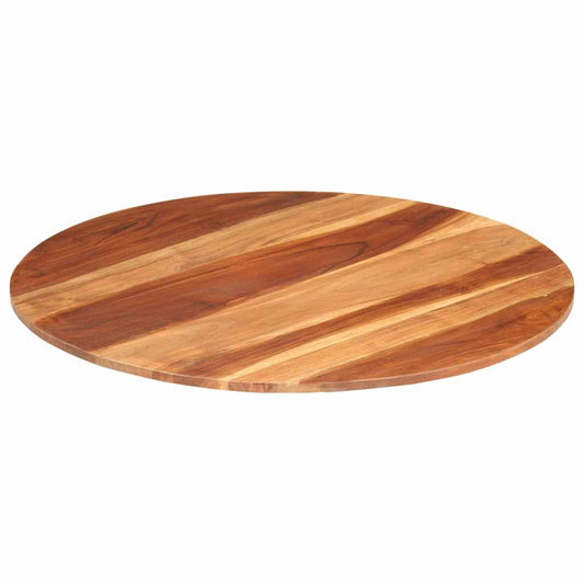 Tafelblad rond 15-16 mm 80 cm massief acaciahout is nu te koop bij PeponiXL, paradijselijk wonen!