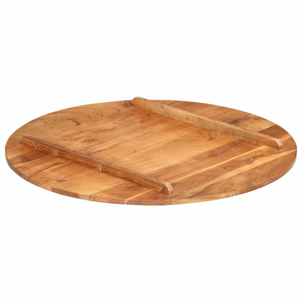 Tafelblad rond 15-16 mm 80 cm massief acaciahout is nu te koop bij PeponiXL, paradijselijk wonen!