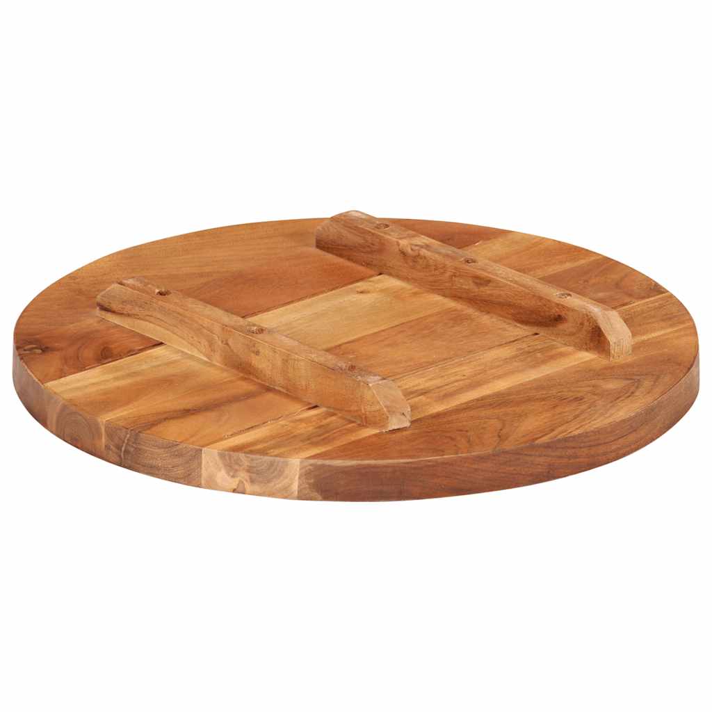 Tafelblad rond 25-27 mm 40 cm massief acaciahout is nu te koop bij PeponiXL, paradijselijk wonen!