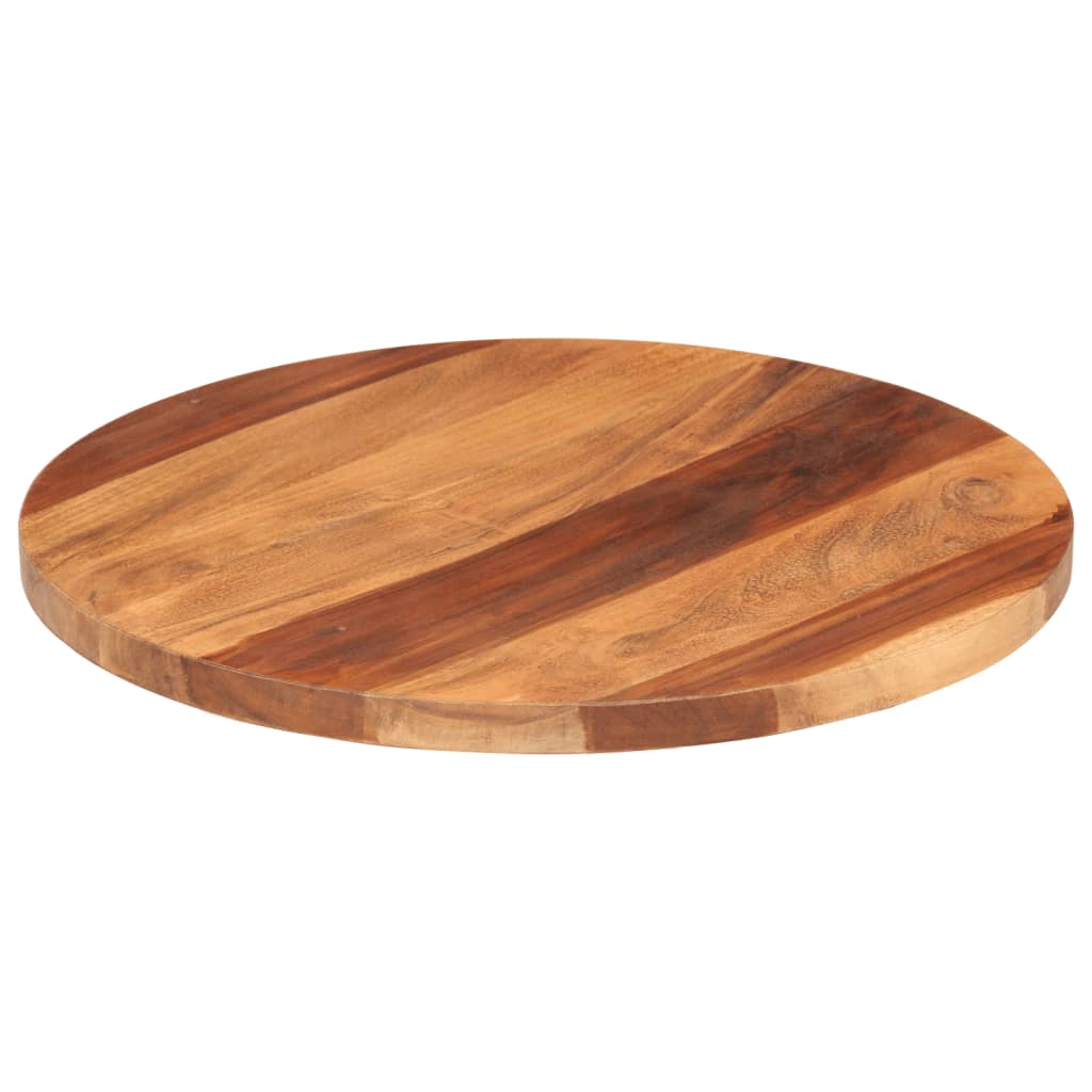 Tafelblad rond 25-27 mm 50 cm massief acaciahout is nu te koop bij PeponiXL, paradijselijk wonen!