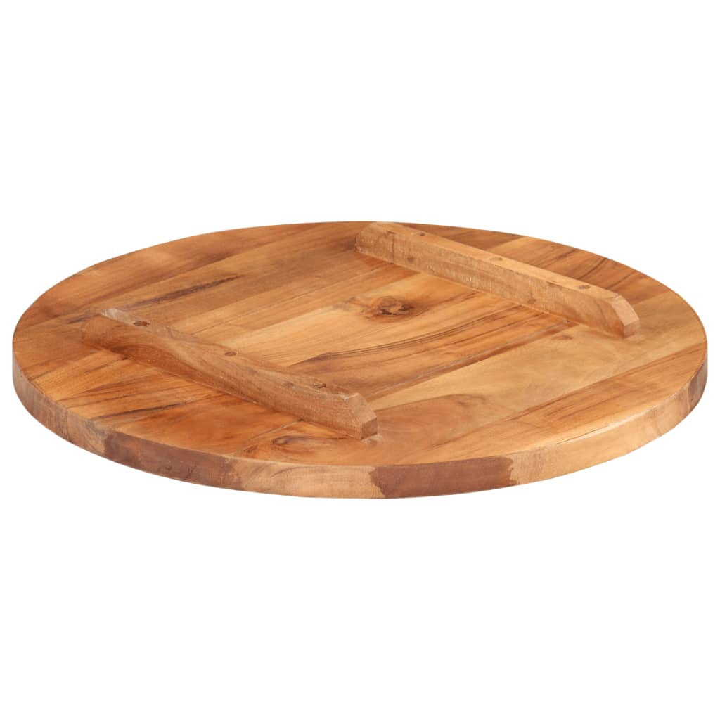 Tafelblad rond 25-27 mm 50 cm massief acaciahout is nu te koop bij PeponiXL, paradijselijk wonen!