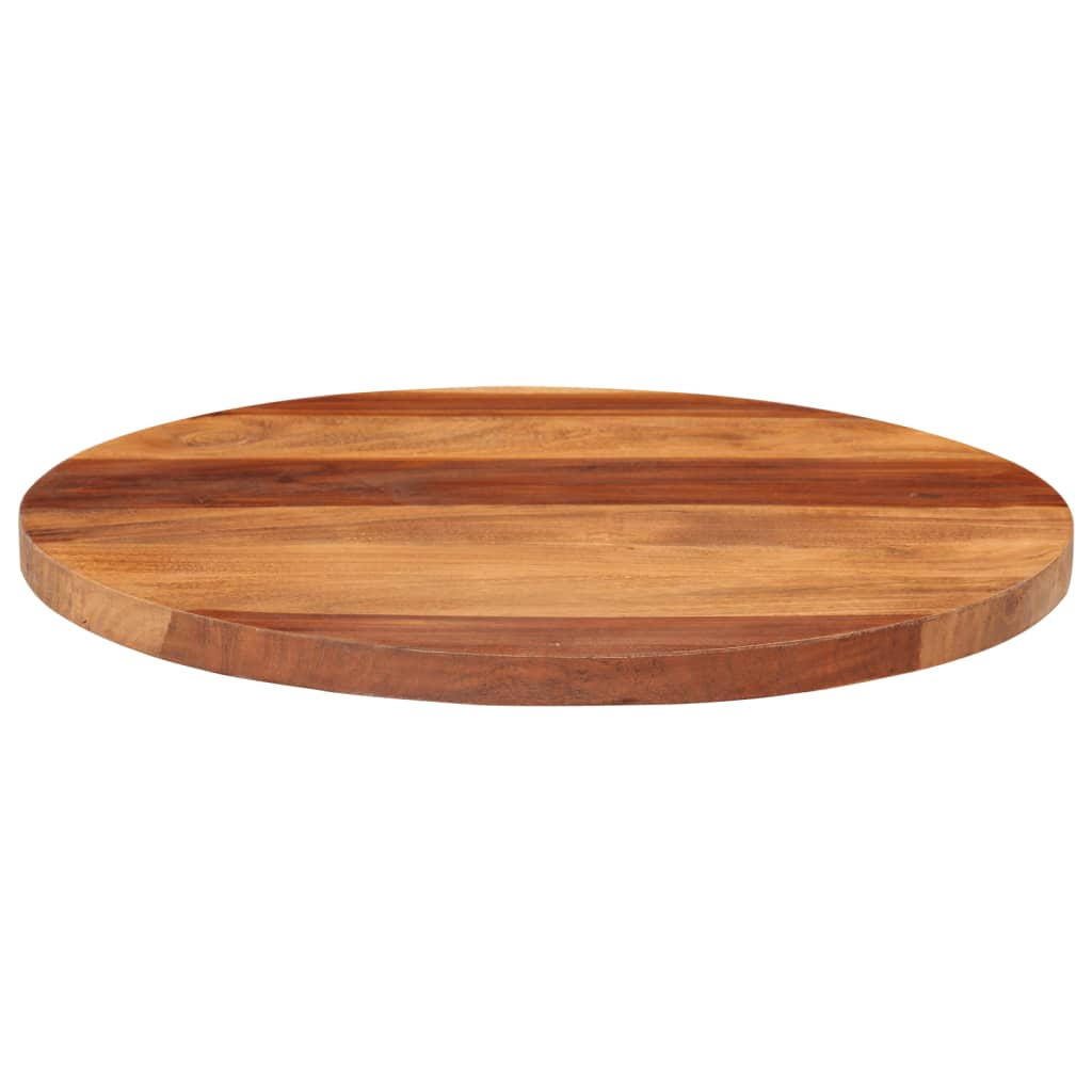Tafelblad rond 25-27 mm 50 cm massief acaciahout is nu te koop bij PeponiXL, paradijselijk wonen!