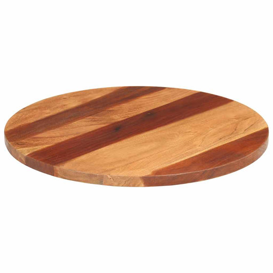 Tafelblad rond 25-27 mm 60 cm massief acaciahout is nu te koop bij PeponiXL, paradijselijk wonen!