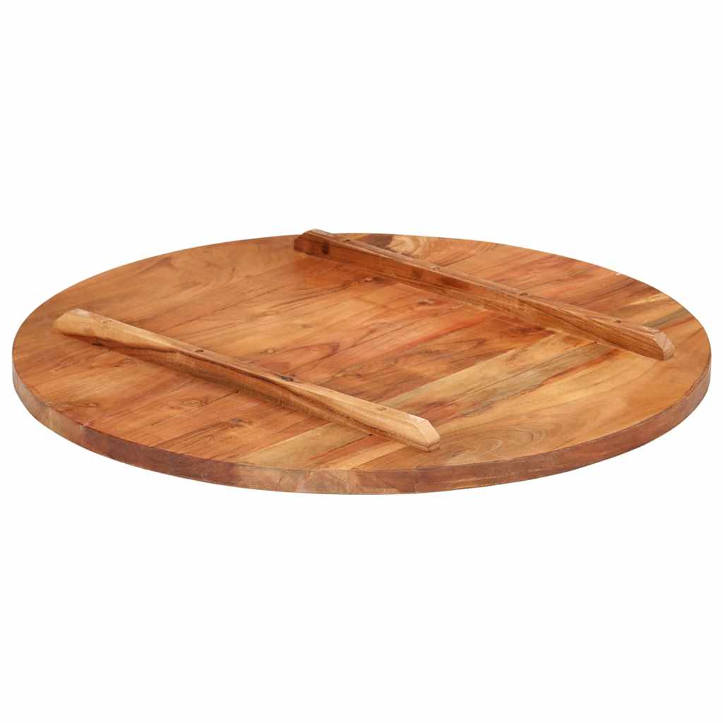 Tafelblad rond 25-27 mm 70 cm massief acaciahout is nu te koop bij PeponiXL, paradijselijk wonen!
