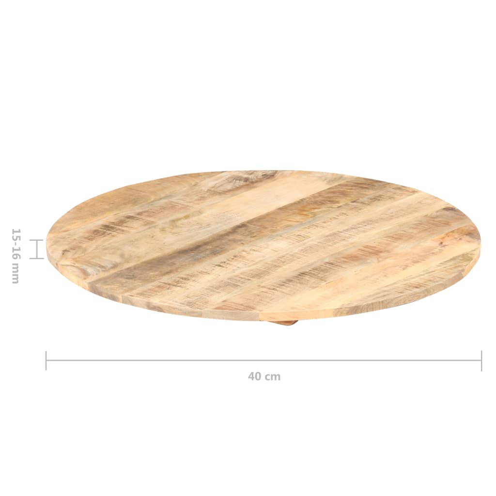 Tafelblad rond 15-16 mm 40 cm massief mangohout is nu te koop bij PeponiXL, paradijselijk wonen!