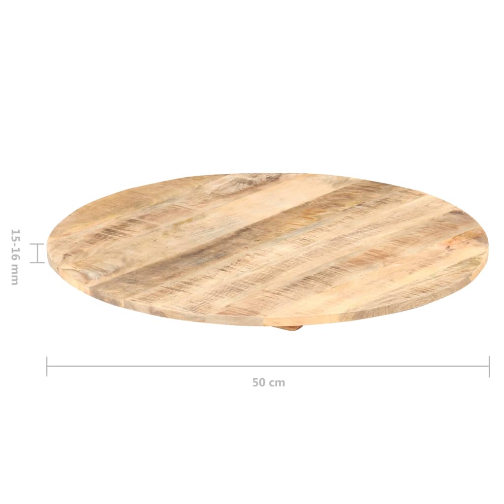 Tafelblad rond 15-16 mm 50 cm massief mangohout is nu te koop bij PeponiXL, paradijselijk wonen!