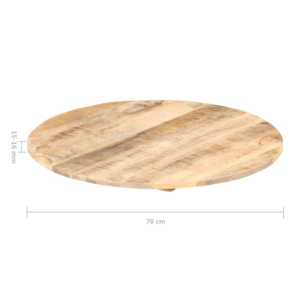 Tafelblad rond 15-16 mm 70 cm massief mangohout is nu te koop bij PeponiXL, paradijselijk wonen!