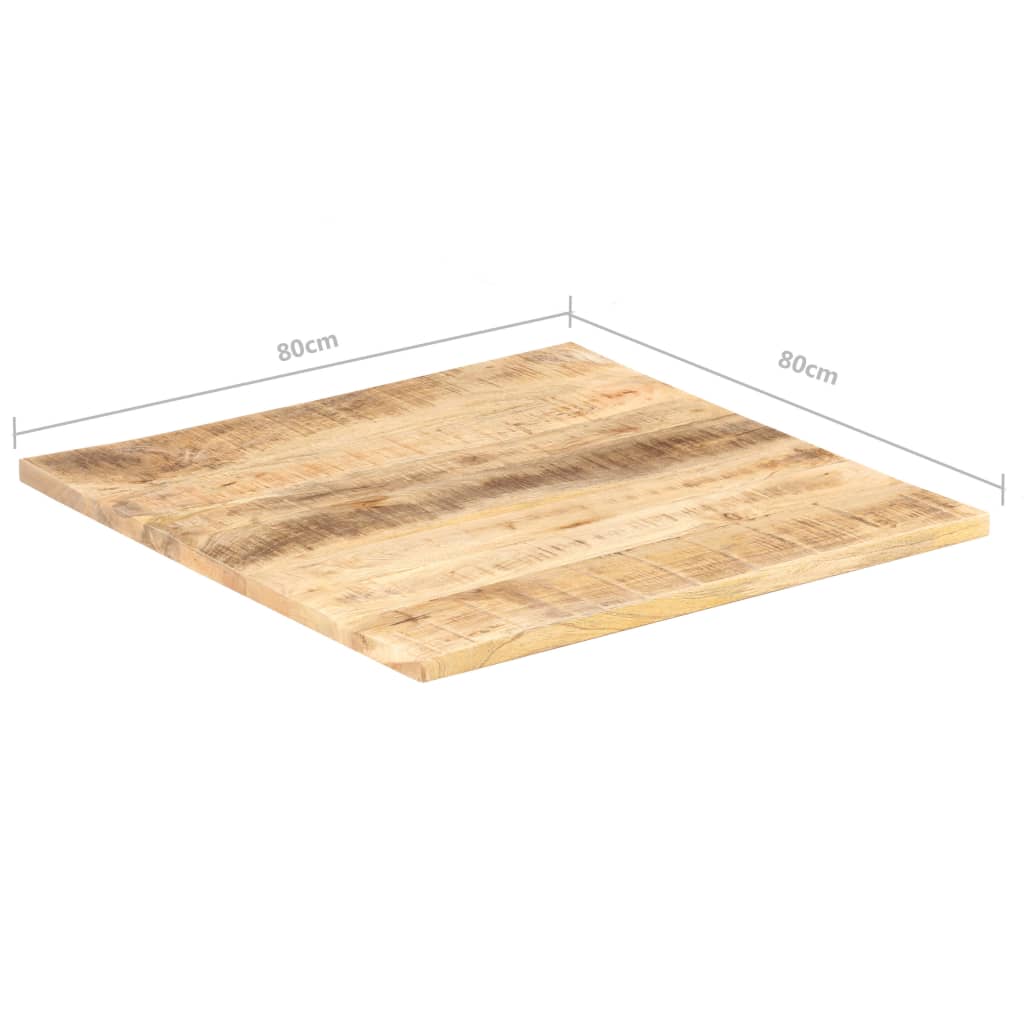 Tafelblad 25-27 mm 80x80 cm massief mangohout is nu te koop bij PeponiXL, paradijselijk wonen!