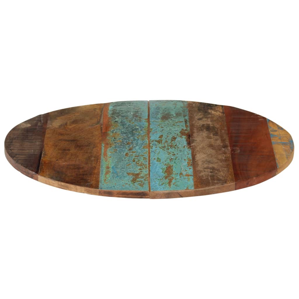 Tafelblad rond 15-16 mm 60 cm massief gerecycled hout is nu te koop bij PeponiXL, paradijselijk wonen!