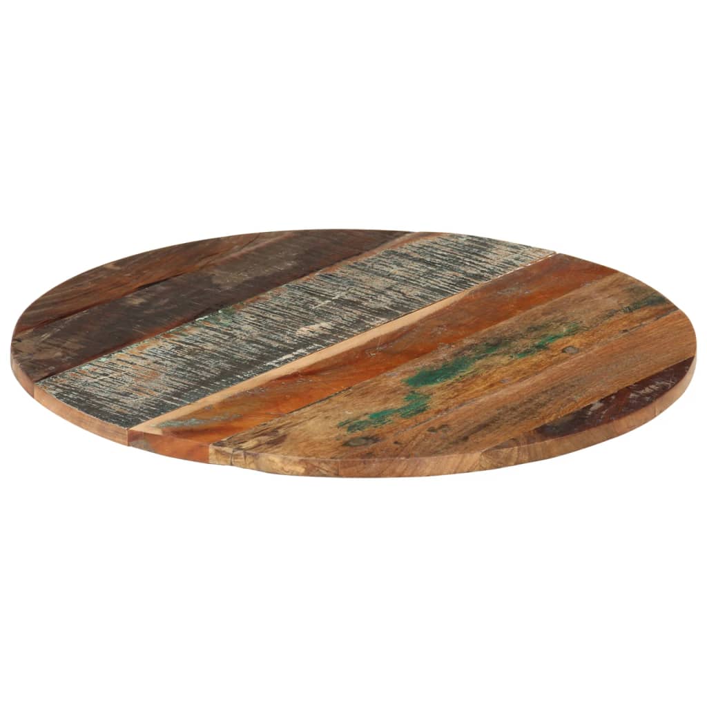 Tafelblad rond 15-16 mm 60 cm massief gerecycled hout is nu te koop bij PeponiXL, paradijselijk wonen!