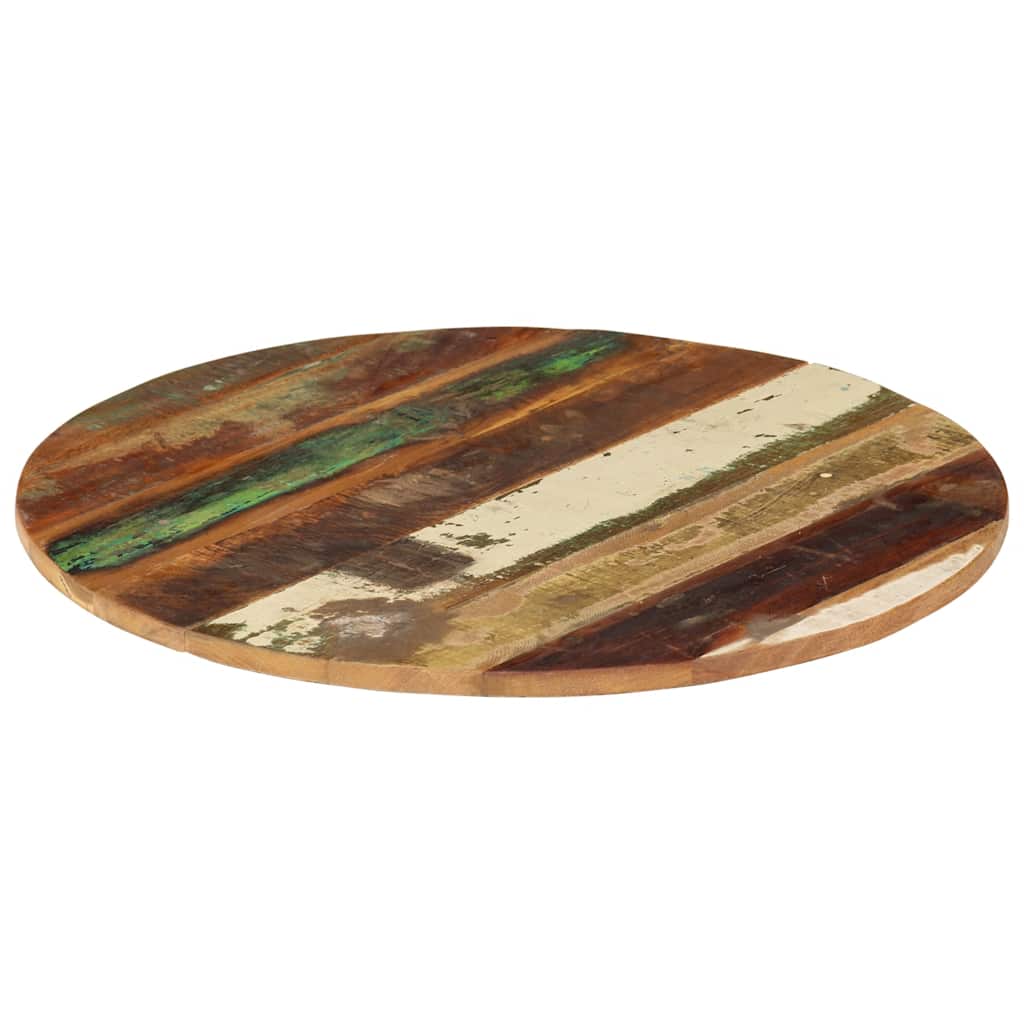 Tafelblad rond 15-16 mm 60 cm massief gerecycled hout is nu te koop bij PeponiXL, paradijselijk wonen!