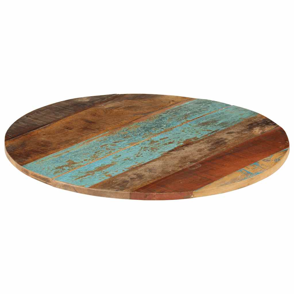 Tafelblad rond 15-16 mm 60 cm massief gerecycled hout is nu te koop bij PeponiXL, paradijselijk wonen!
