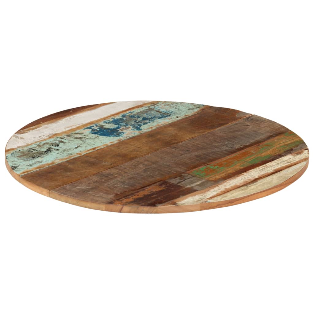 Tafelblad rond 15-16 mm 70 cm massief gerecycled hout is nu te koop bij PeponiXL, paradijselijk wonen!