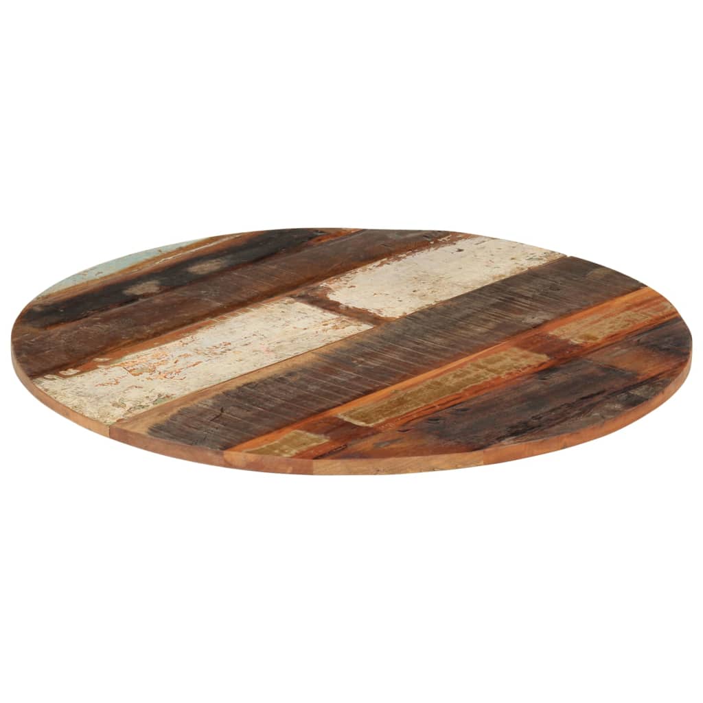 Tafelblad rond 15-16 mm 70 cm massief gerecycled hout is nu te koop bij PeponiXL, paradijselijk wonen!