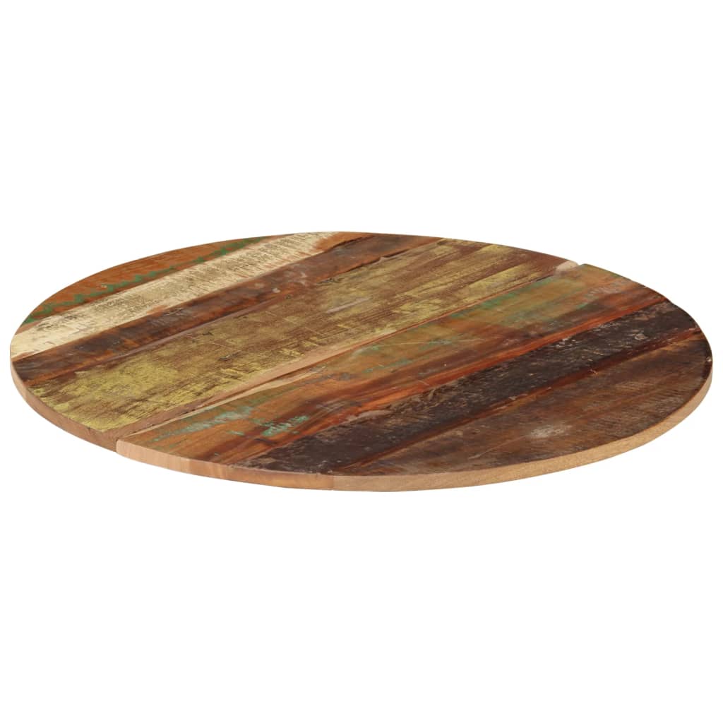 Tafelblad rond 15-16 mm 70 cm massief gerecycled hout is nu te koop bij PeponiXL, paradijselijk wonen!