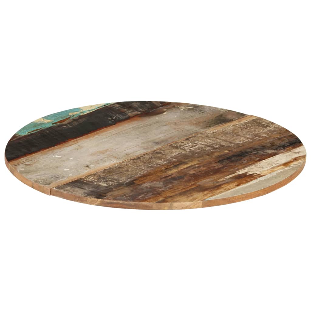 Tafelblad rond 15-16 mm 70 cm massief gerecycled hout is nu te koop bij PeponiXL, paradijselijk wonen!