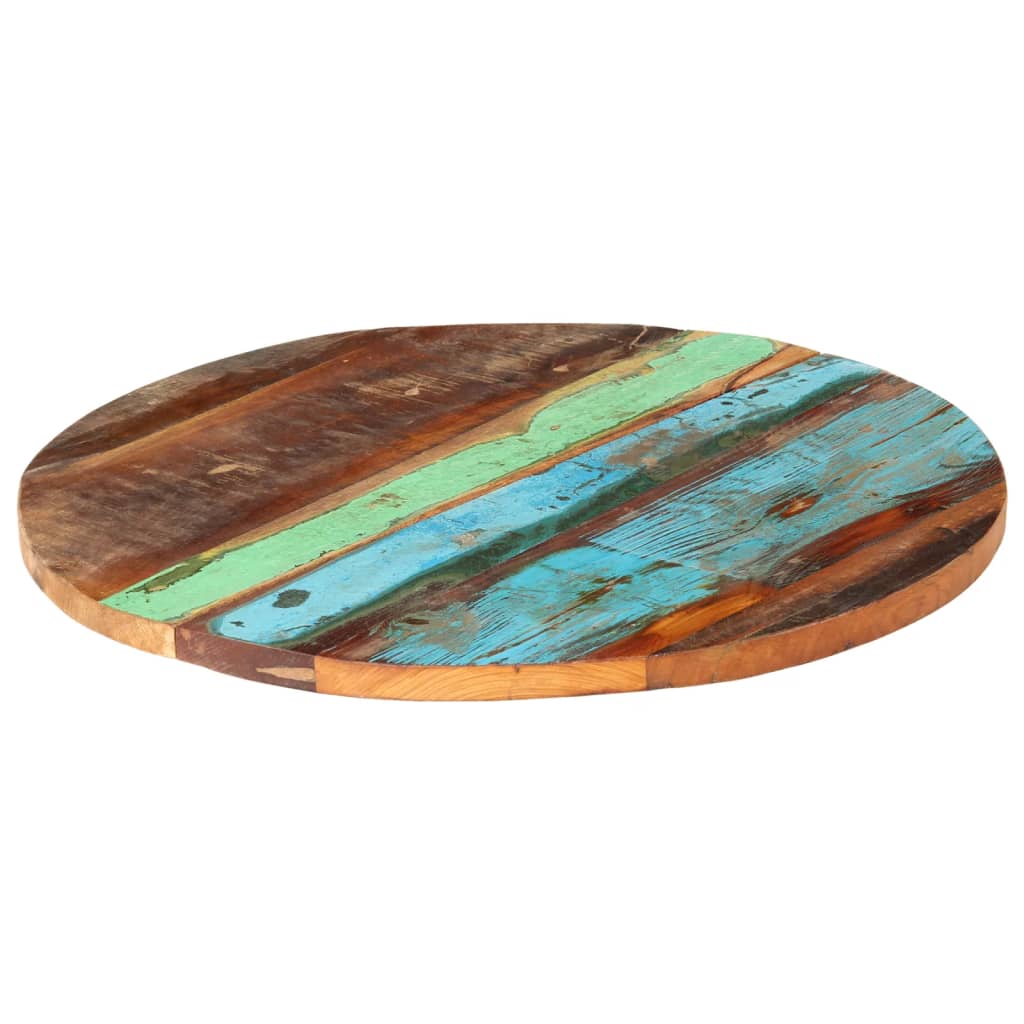 Tafelblad rond 25-27 mm 60 cm massief gerecycled hout is nu te koop bij PeponiXL, paradijselijk wonen!