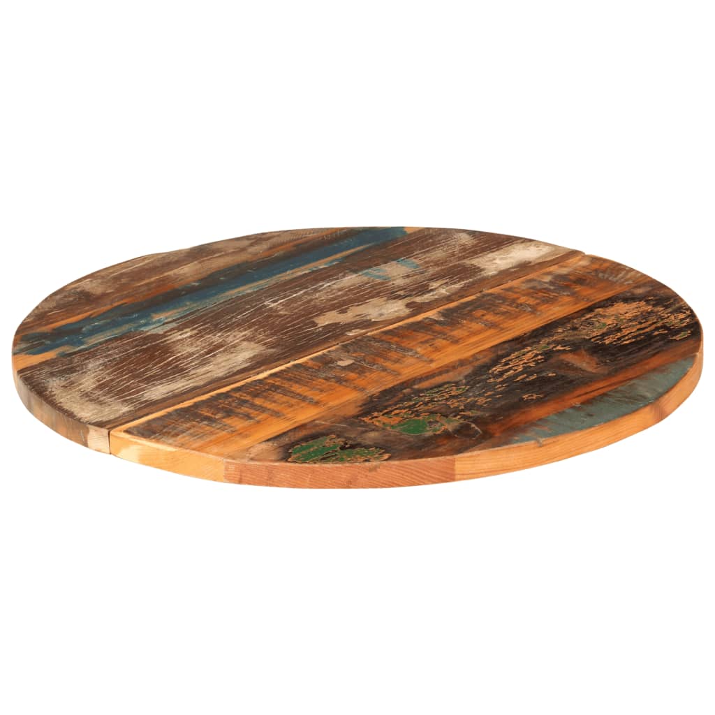 Tafelblad rond 25-27 mm 60 cm massief gerecycled hout is nu te koop bij PeponiXL, paradijselijk wonen!