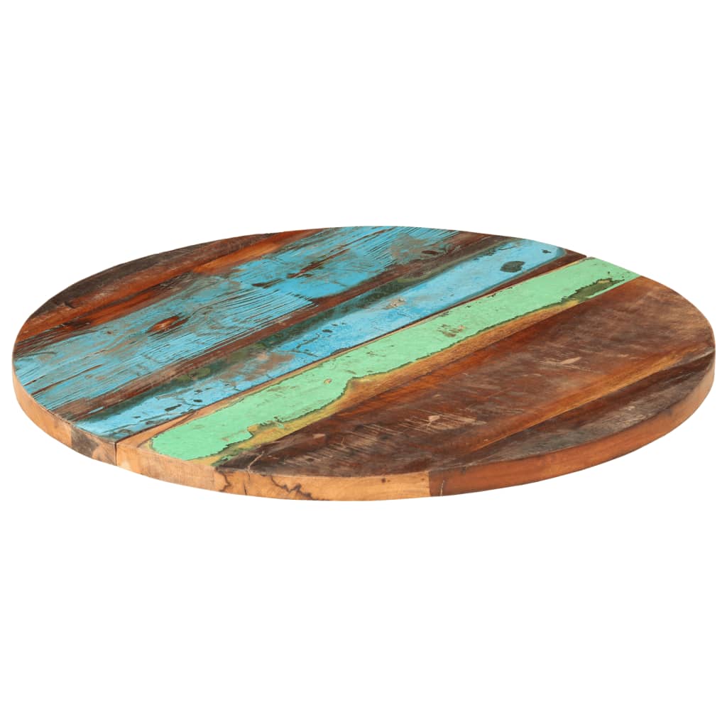 Tafelblad rond 25-27 mm 60 cm massief gerecycled hout is nu te koop bij PeponiXL, paradijselijk wonen!