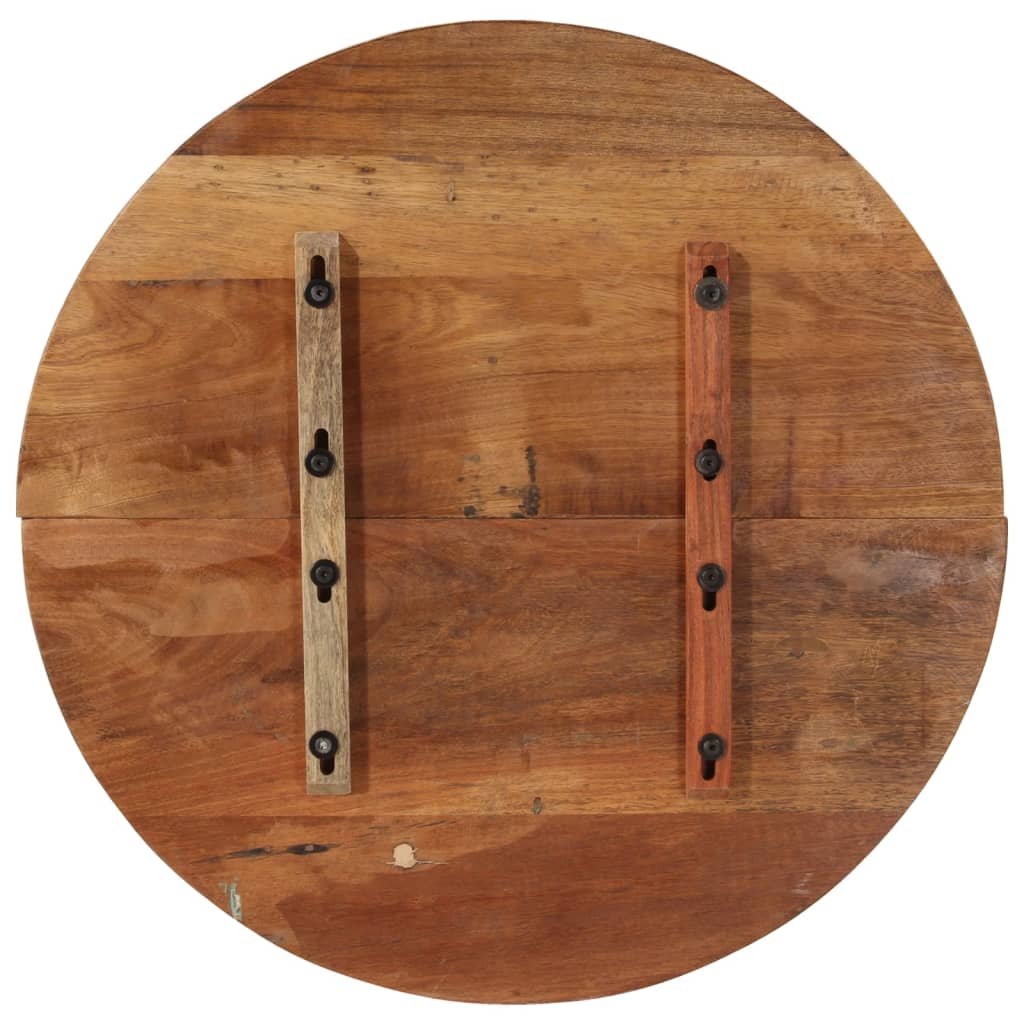 Tafelblad rond 25-27 mm 70 cm massief gerecycled hout is nu te koop bij PeponiXL, paradijselijk wonen!