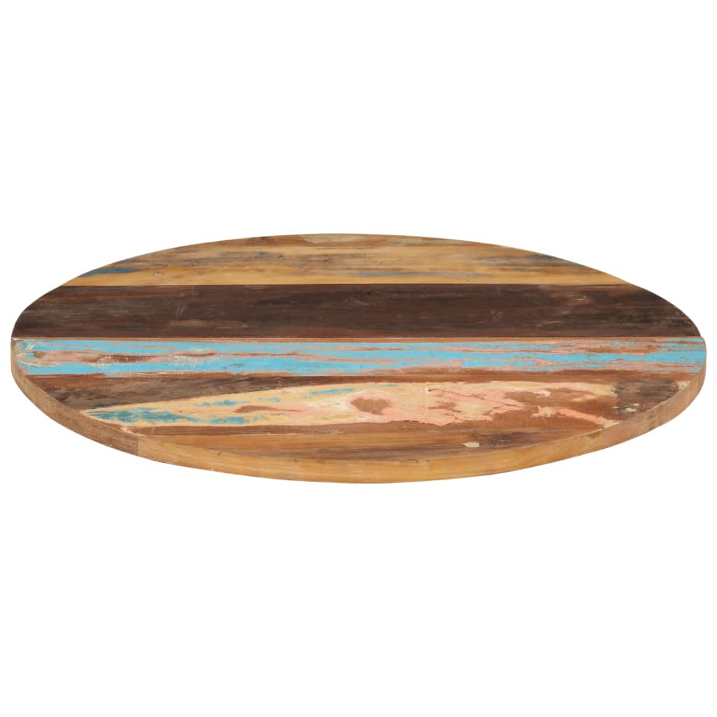 Tafelblad rond 25-27 mm 80 cm massief gerecycled hout is nu te koop bij PeponiXL, paradijselijk wonen!
