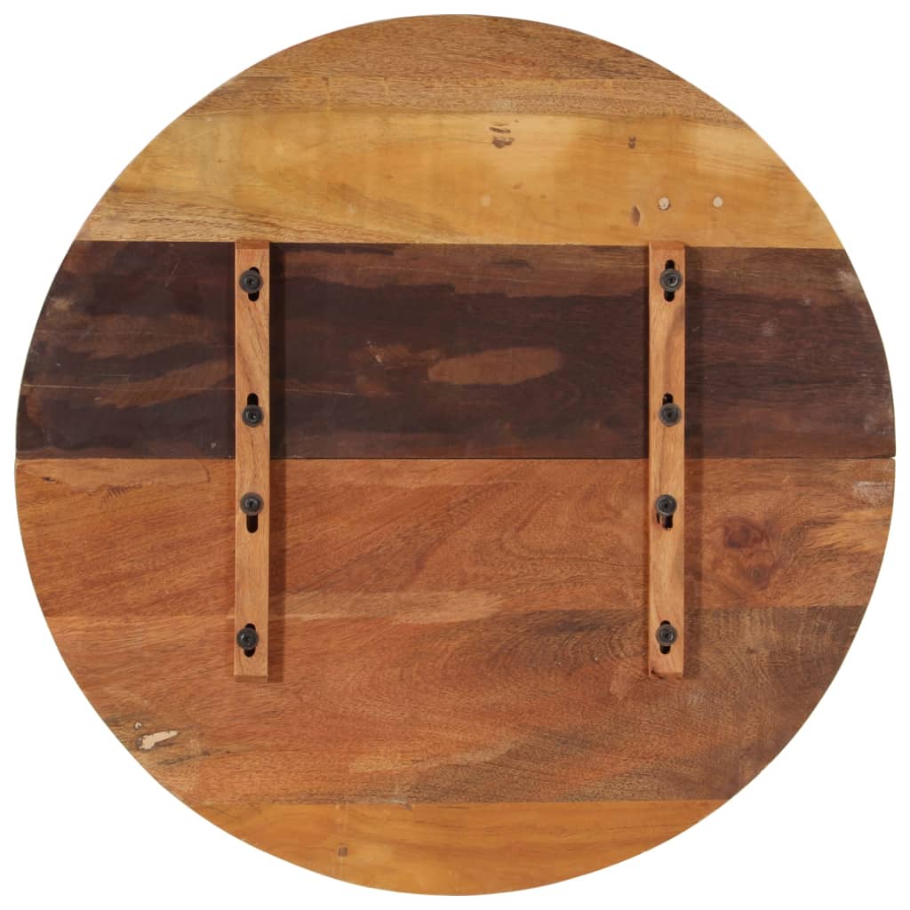Tafelblad rond 25-27 mm 80 cm massief gerecycled hout is nu te koop bij PeponiXL, paradijselijk wonen!