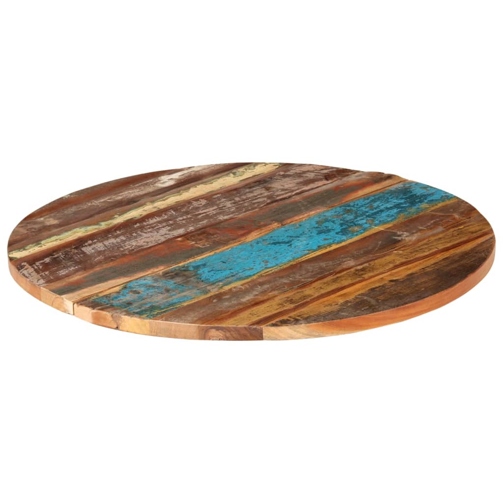 Tafelblad rond 25-27 mm 80 cm massief gerecycled hout is nu te koop bij PeponiXL, paradijselijk wonen!