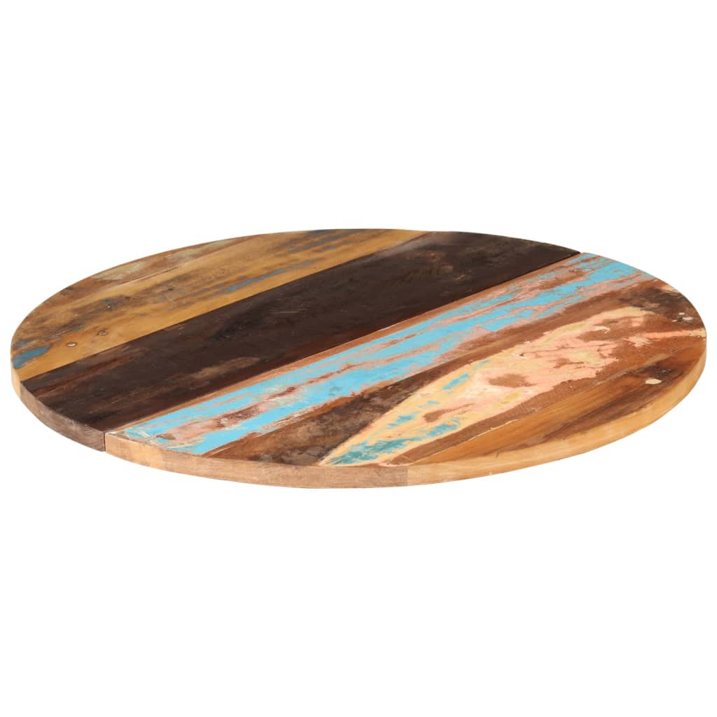 Tafelblad rond 25-27 mm 80 cm massief gerecycled hout is nu te koop bij PeponiXL, paradijselijk wonen!