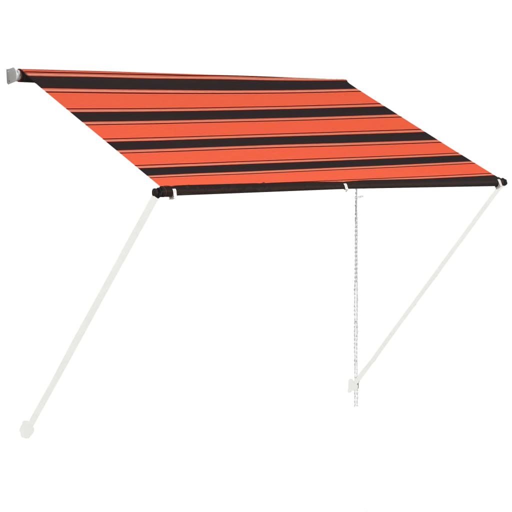 Luifel uittrekbaar 100x150 cm oranje en bruin is nu te koop bij PeponiXL, paradijselijk wonen!