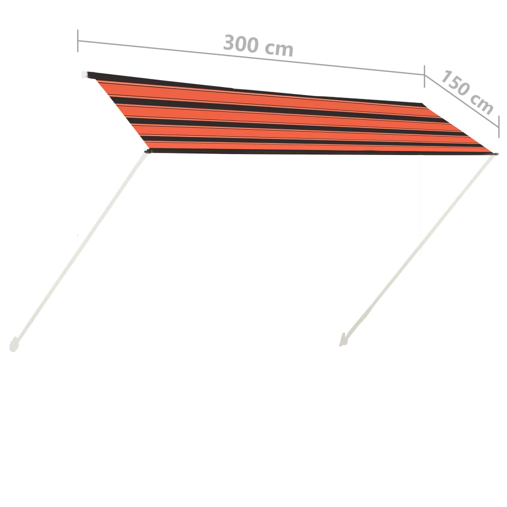 Luifel uittrekbaar 300x150 cm oranje en bruin is nu te koop bij PeponiXL, paradijselijk wonen!