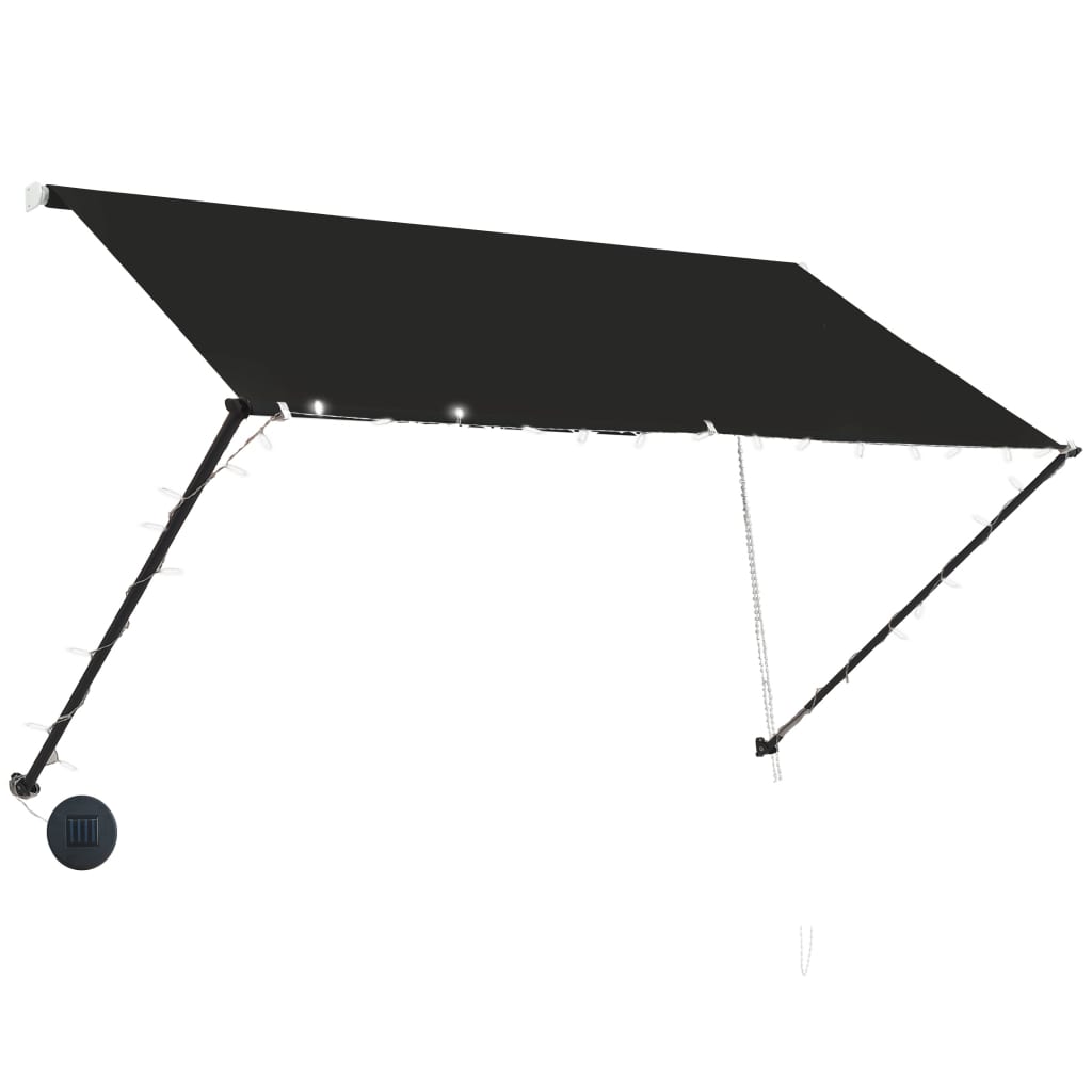 Luifel uittrekbaar met LED 250x150 cm antraciet is nu te koop bij PeponiXL, paradijselijk wonen!