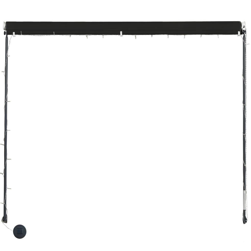 Luifel uittrekbaar met LED 250x150 cm antraciet is nu te koop bij PeponiXL, paradijselijk wonen!