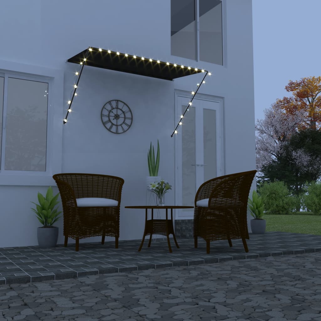Luifel uittrekbaar met LED 250x150 cm antraciet is nu te koop bij PeponiXL, paradijselijk wonen!